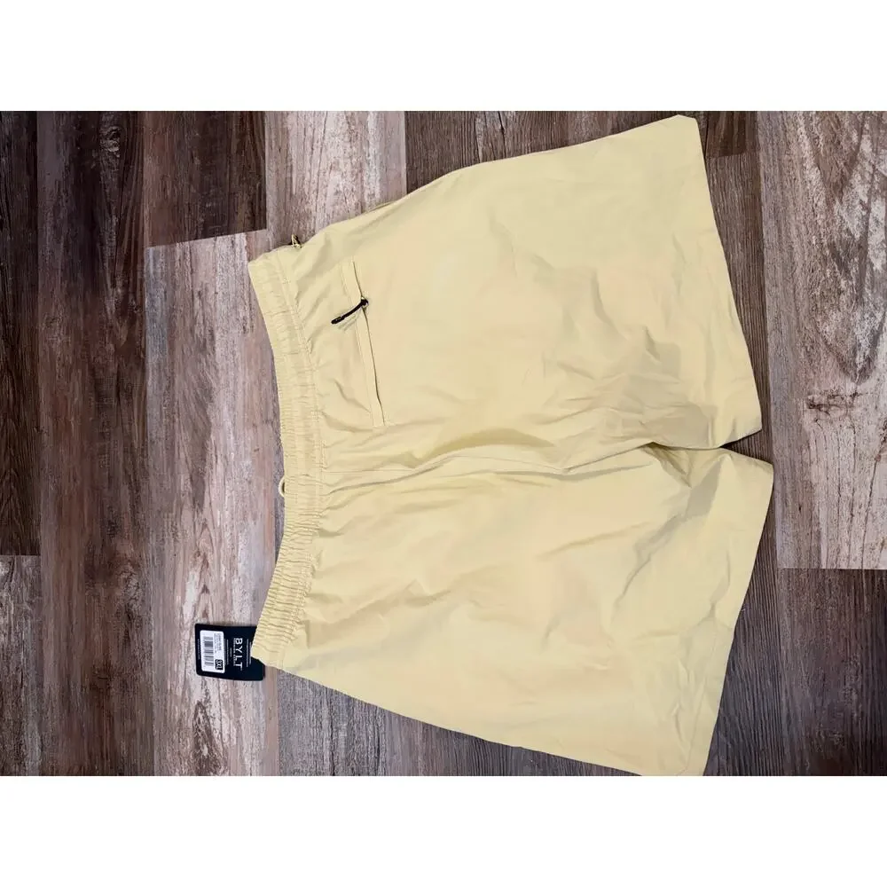 BYLT Premium Basics olive khaki drawstring shorts NWT Sz 3XL workout run lift